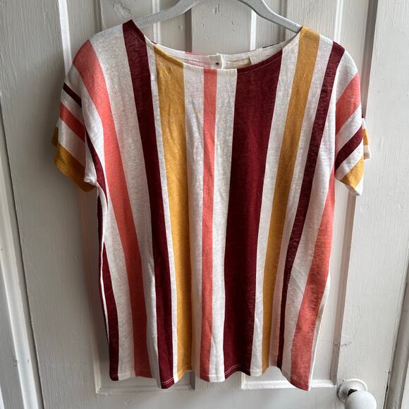 Sezane Andre Striped Linen Top - Picture 2 of 8